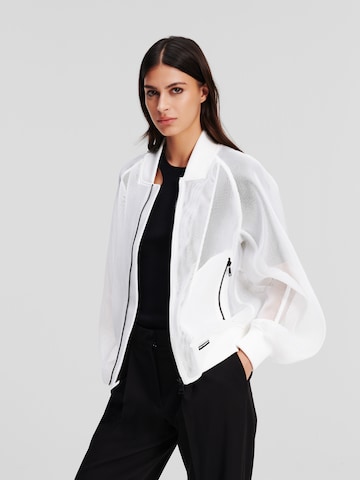 Veste mi-saison Karl Lagerfeld en blanc : devant