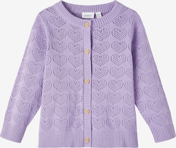 NAME IT Knit cardigan in Purple: front