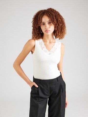 Hailys - Top 'Ti44na' en blanco: frente
