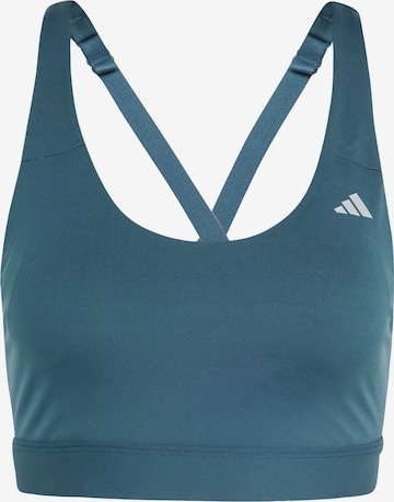 ADIDAS PERFORMANCE Bustier Sport bh 'Ultimate' in Blauw: voorkant