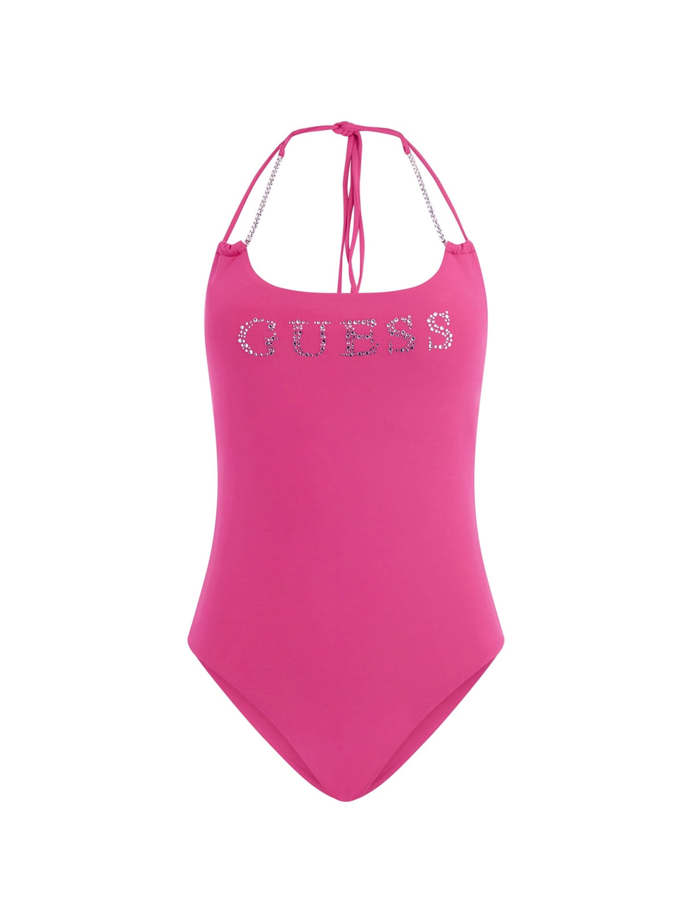 Bandeau Maillot de bain GUESS en rose : devant