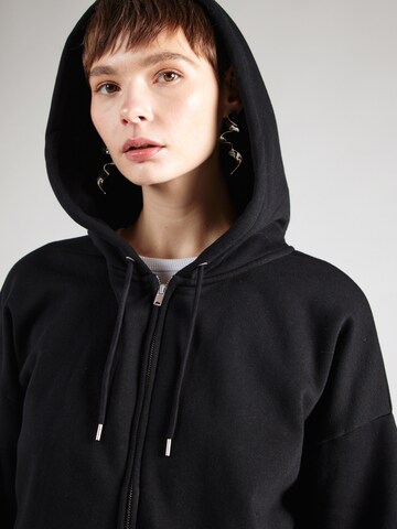 GAP Sweatjacke 'ABBREVIATED' in Schwarz