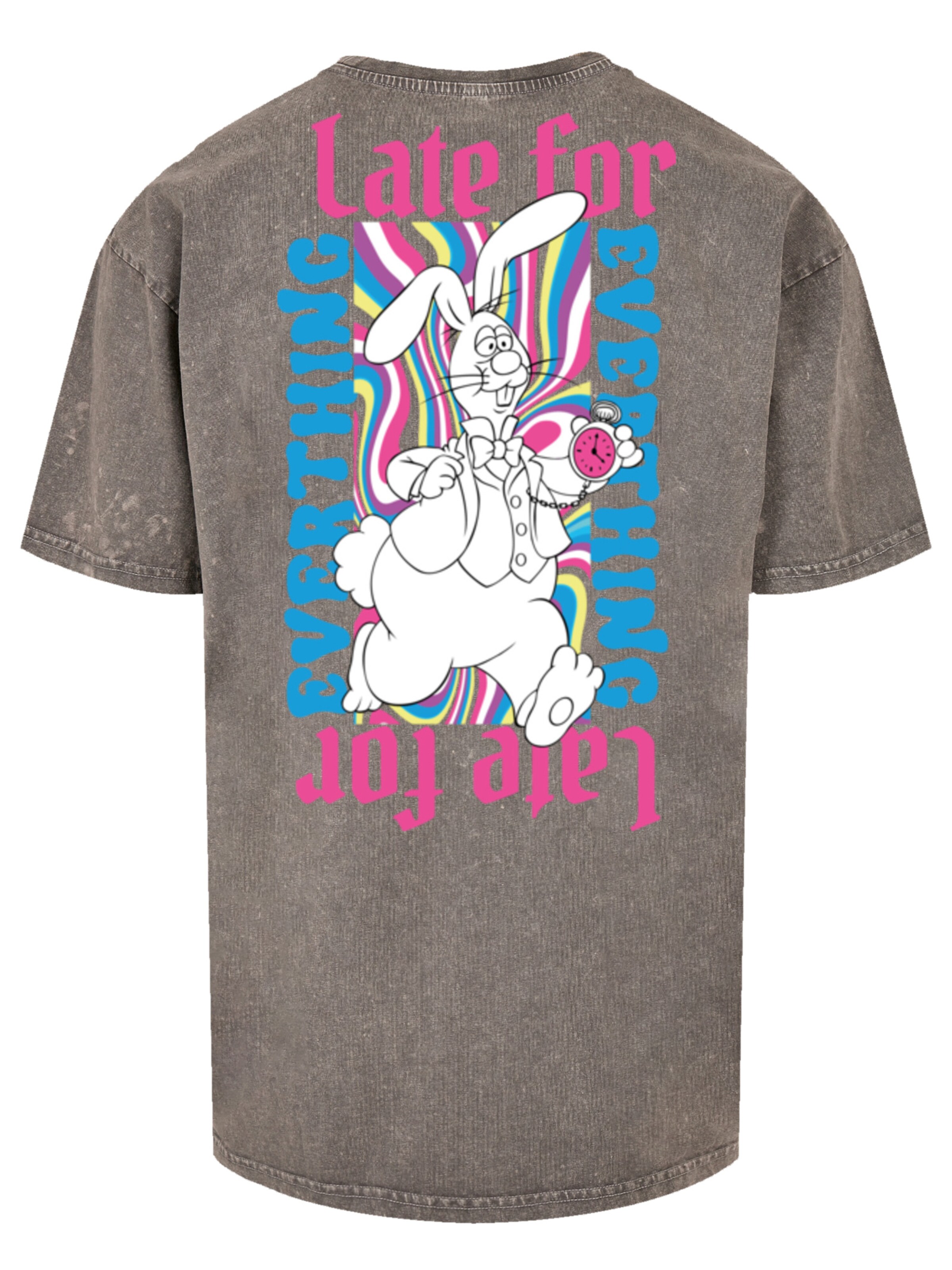 F4NT4STIC Shirt 'Alice Im Wunderland Heroes Of Childhood' in Grijs