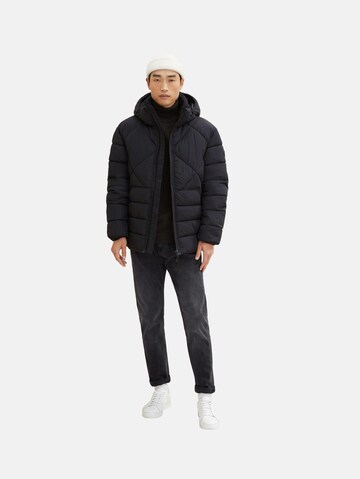 TOM TAILOR Winter Jacket in Black