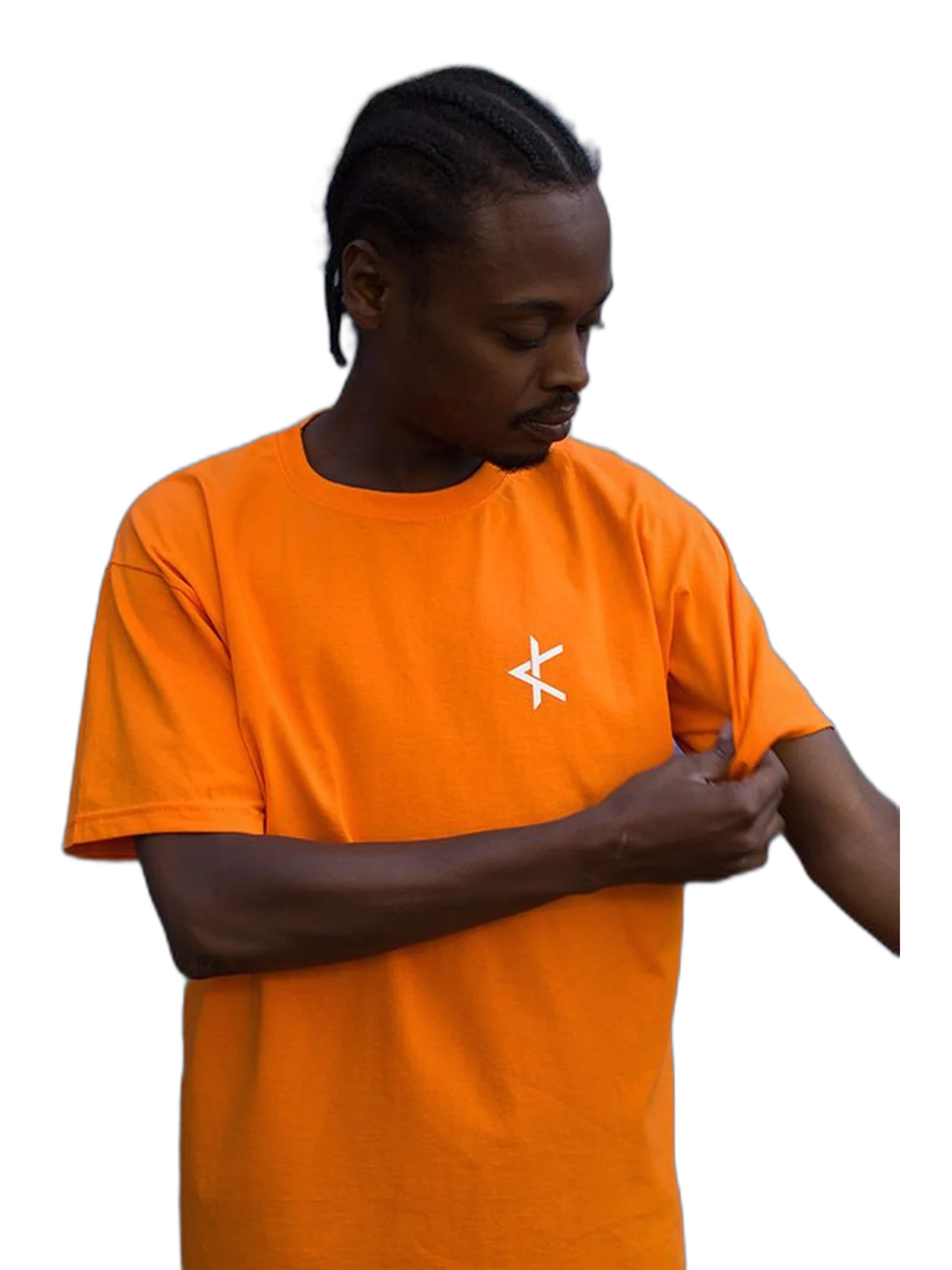 Kanten Shirt 'T-shirt Totem' in Orange: front