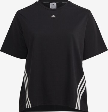 T-shirt fonctionnel 'Train Icons 3-Stripes ' ADIDAS SPORTSWEAR en noir : devant