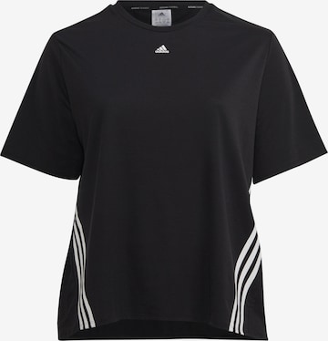 ADIDAS SPORTSWEAR Funkční tričko 'Train Icons 3-Stripes ' – černá: přední strana