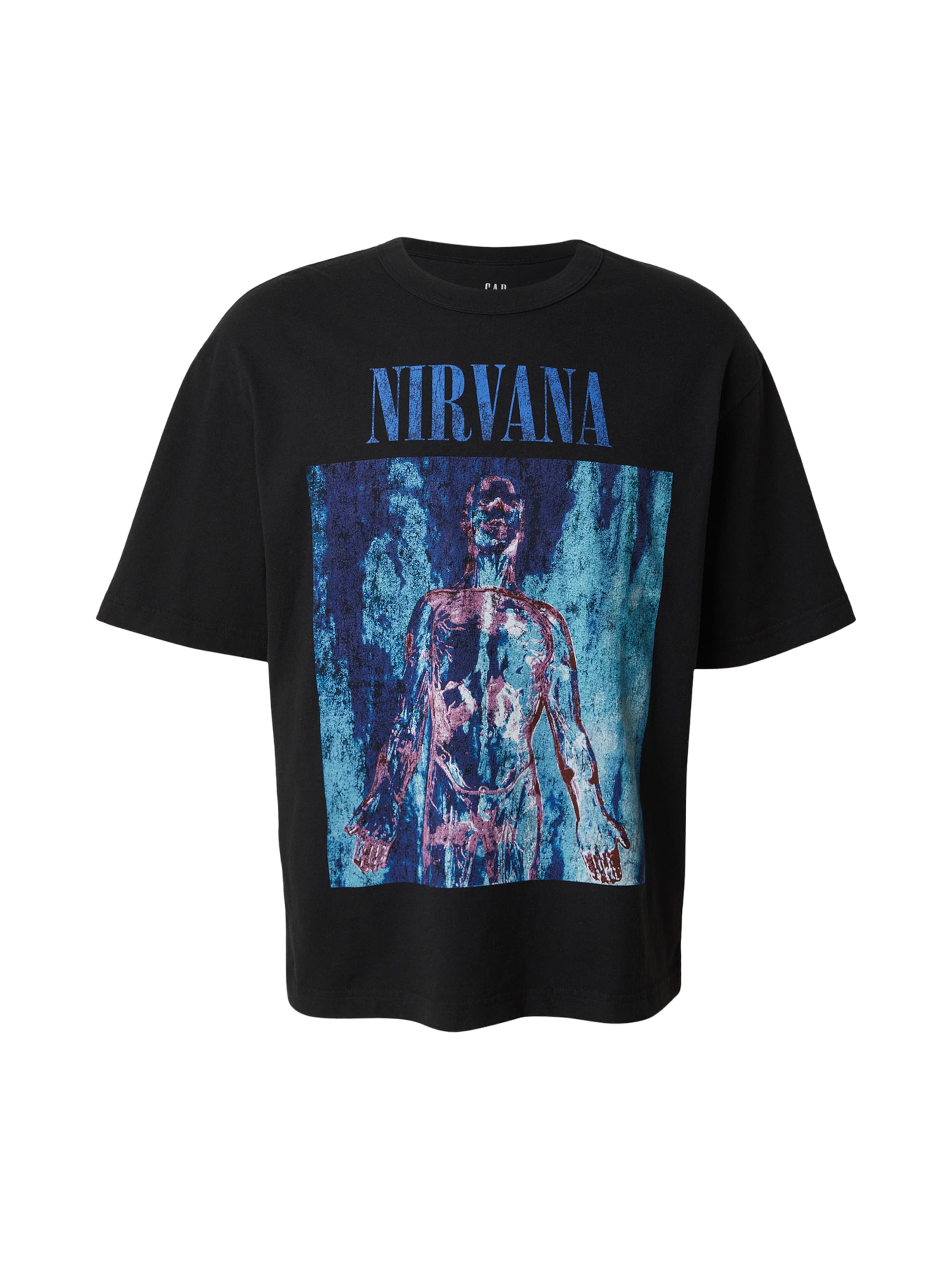GAP Majica 'NIRVANA' | črna barva: sprednja stran