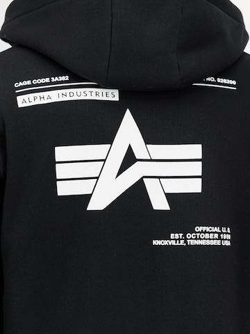 Felpa di ALPHA INDUSTRIES in nero