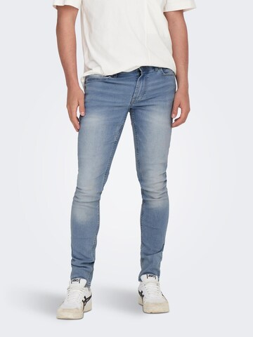 Coupe slim Jean 'Warp' Only & Sons en bleu