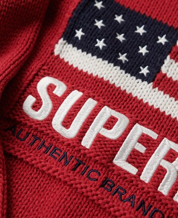 Superdry Sweater 'Americana' in Red