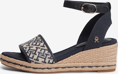 Basutės su dirželiais iš TOMMY HILFIGER, spalva – smėlio spalva / tamsiai mėlyna / šviesiai mėlyna, Prekių apžvalga