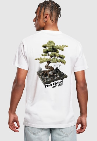 Mister Tee Shirt 'Root Of All' in Wit: voorkant