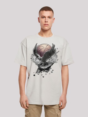 F4NT4STIC Shirt 'Basketball Adler' in Wit: voorkant