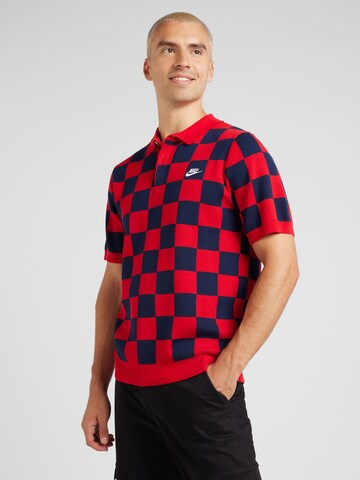 Nike Sportswear Sweter 'CLUB' w kolorze czerwony: przód