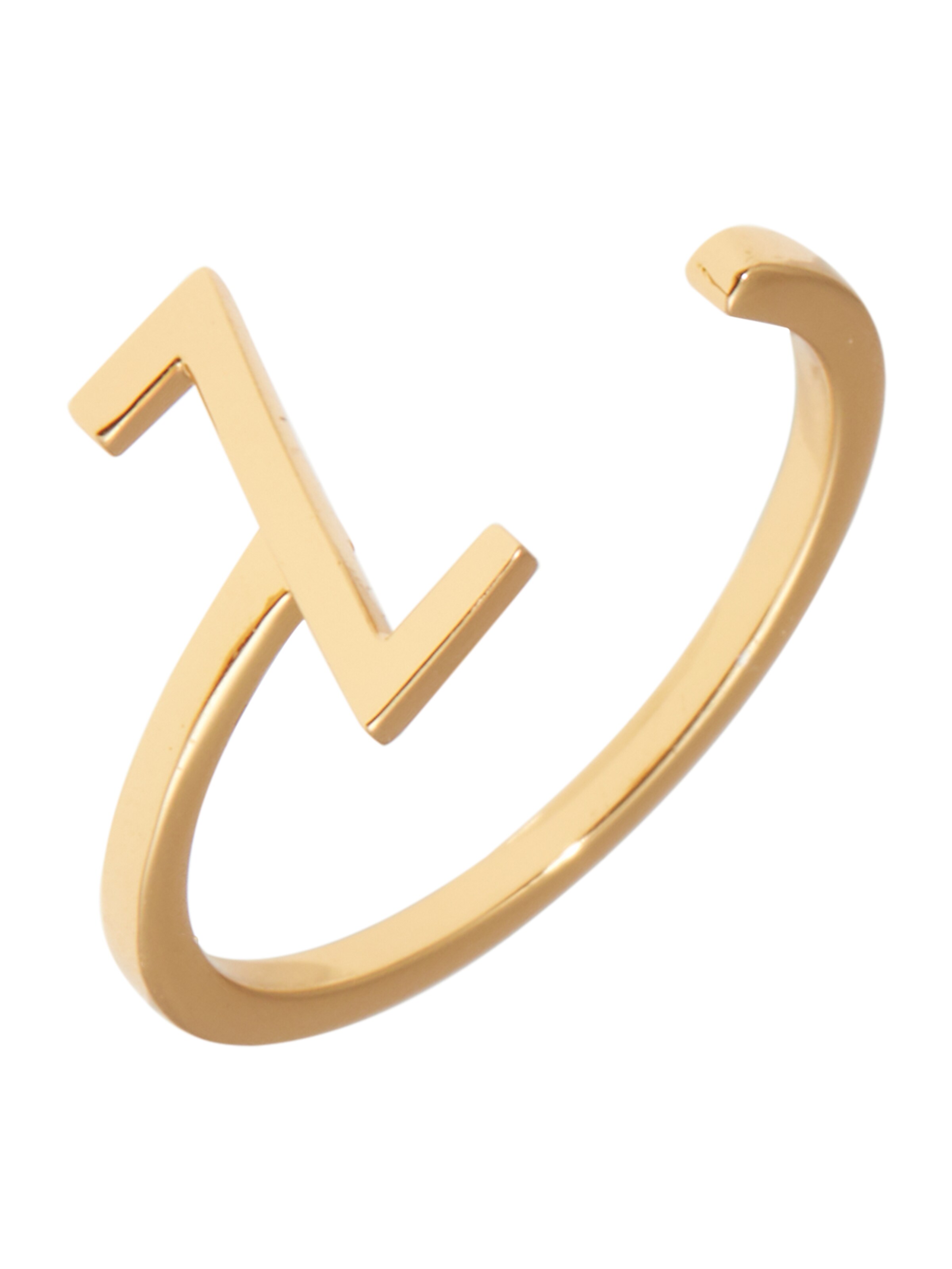 zelts Design Letters Gredzens: no priekšpuses