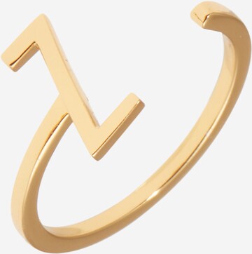 Design Letters Ring in Goud: voorkant