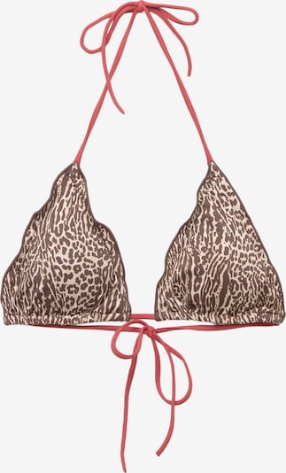 Sutien costum de baie Pull&Bear pe bej deschis / maro / roșu deschis, Vizualizare produs