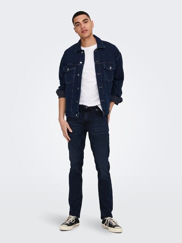 Coupe slim Jean 'Loom' Only & Sons en bleu