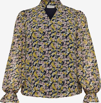 ONLY Carmakoma Bluse 'Moni' in nachtblau / senf / altrosa / weiß, Produktansicht
