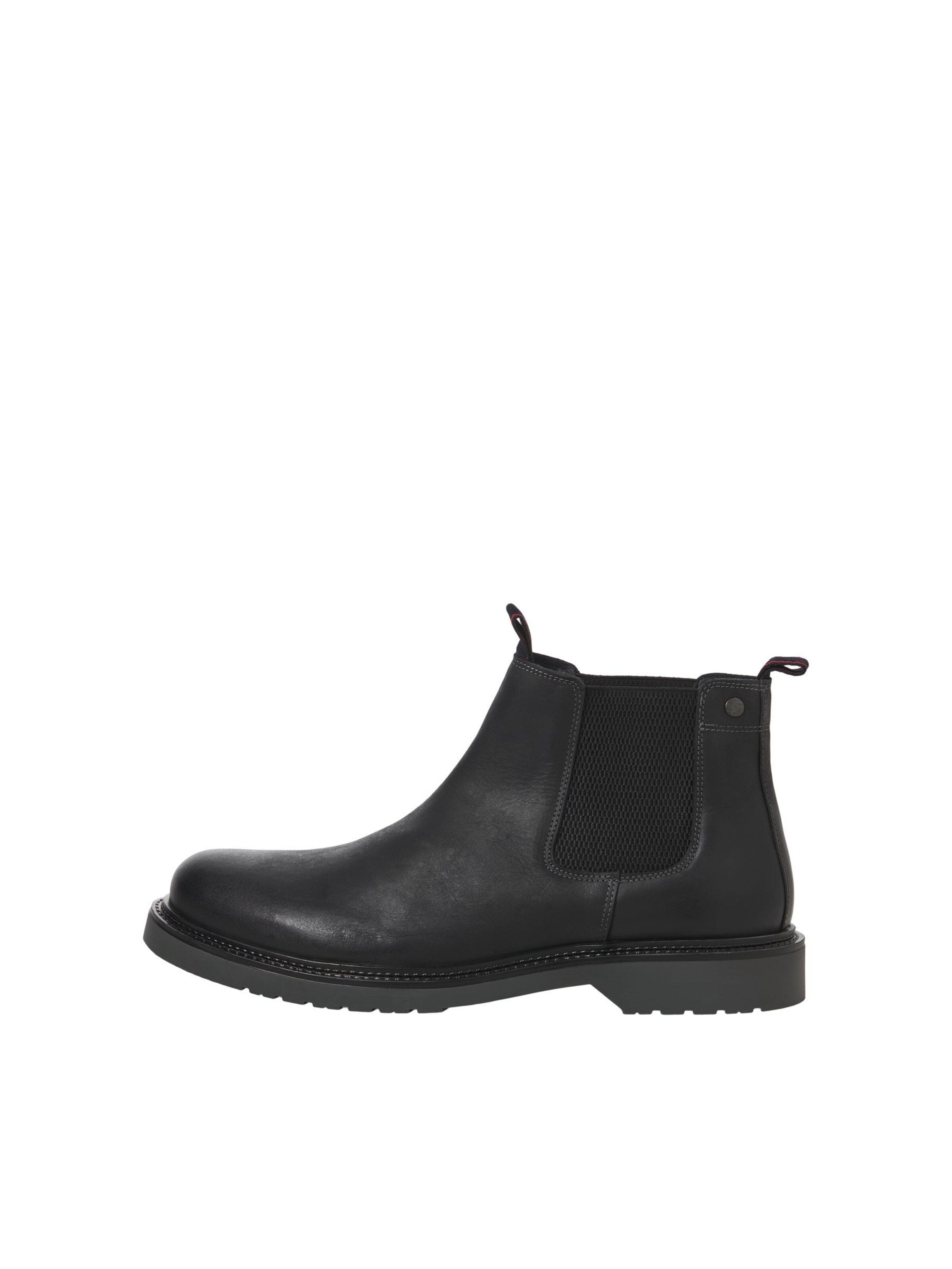 Ghete chelsea 'JFWLeyton' de la JACK & JONES pe negru: lateral