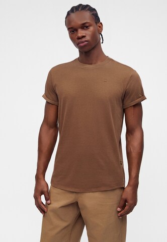 G-STAR T-shirt 'Lash' i brun