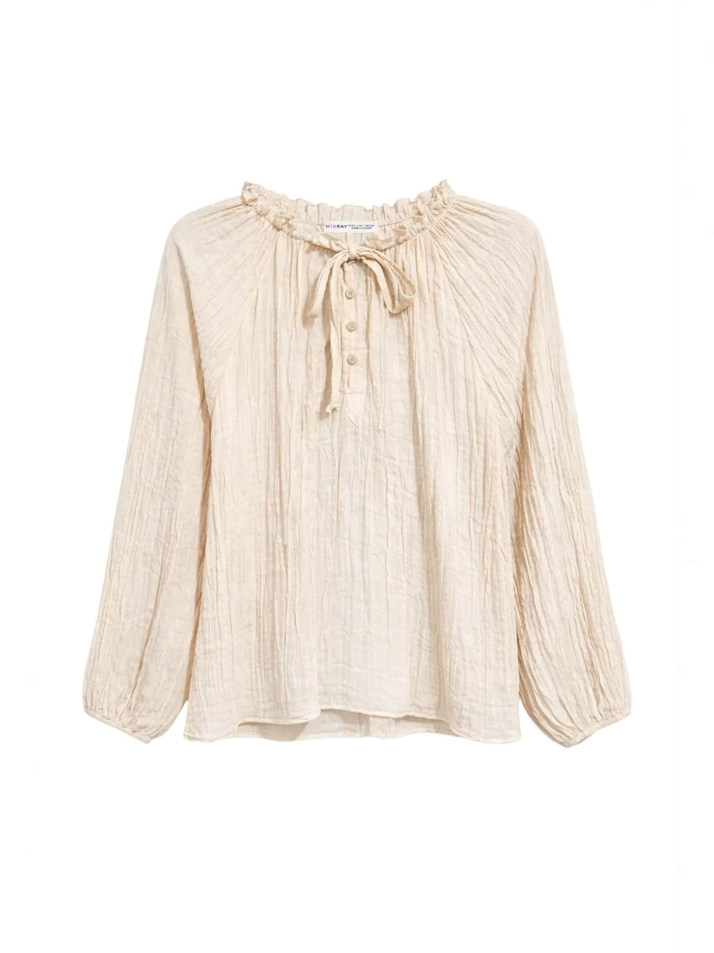 MixRay Bluse in Beige: Vorderseite