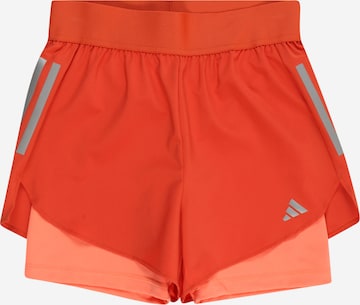 ADIDAS SPORTSWEAR Regular Sports trousers 'Two-In-One Aeroready ' in Red: front