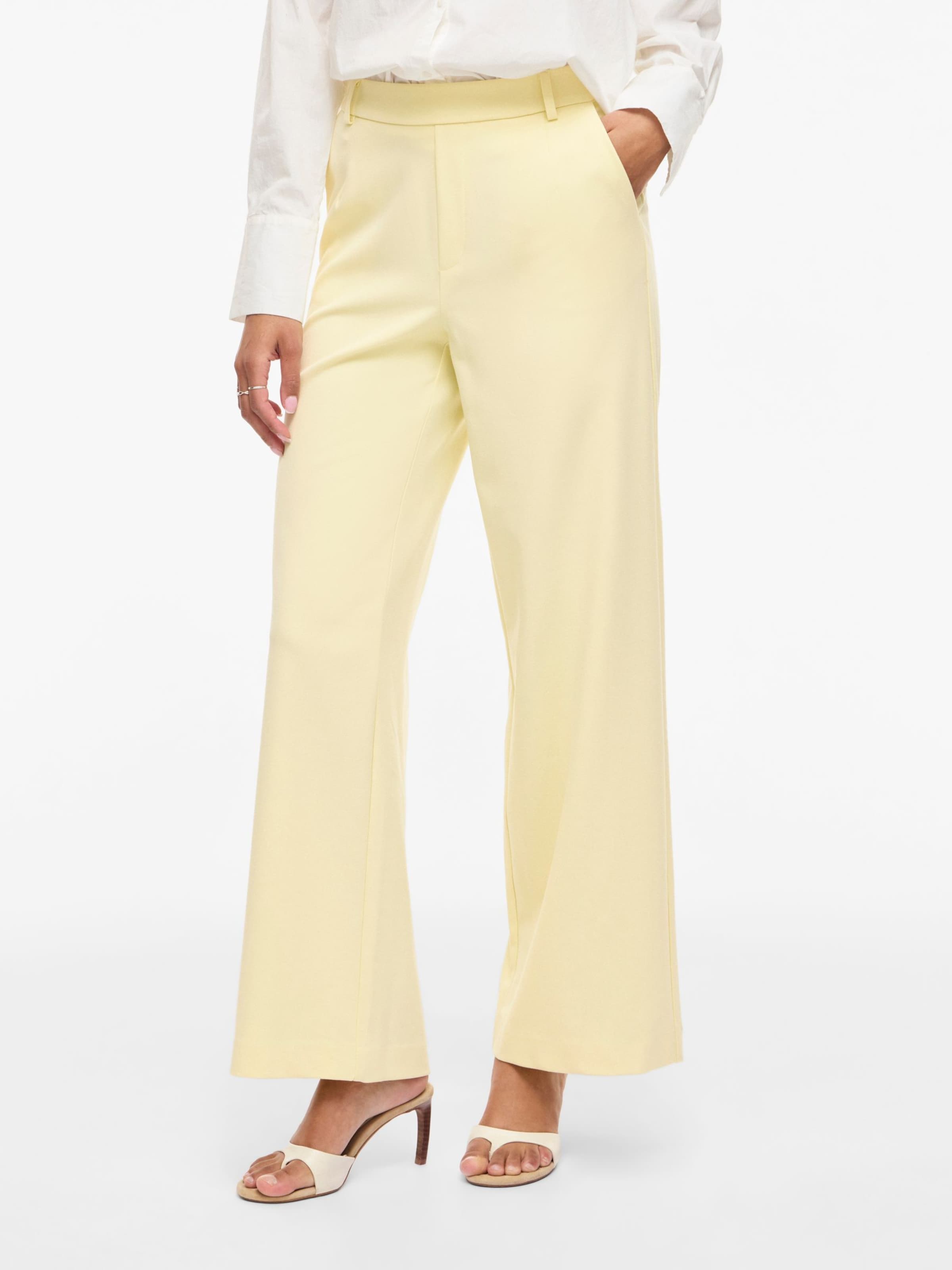 VILA Wide Leg Bukser 'Varone' i gul