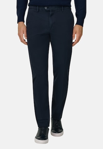 Boggi Milano Slim fit Chino Pants in Blue: front