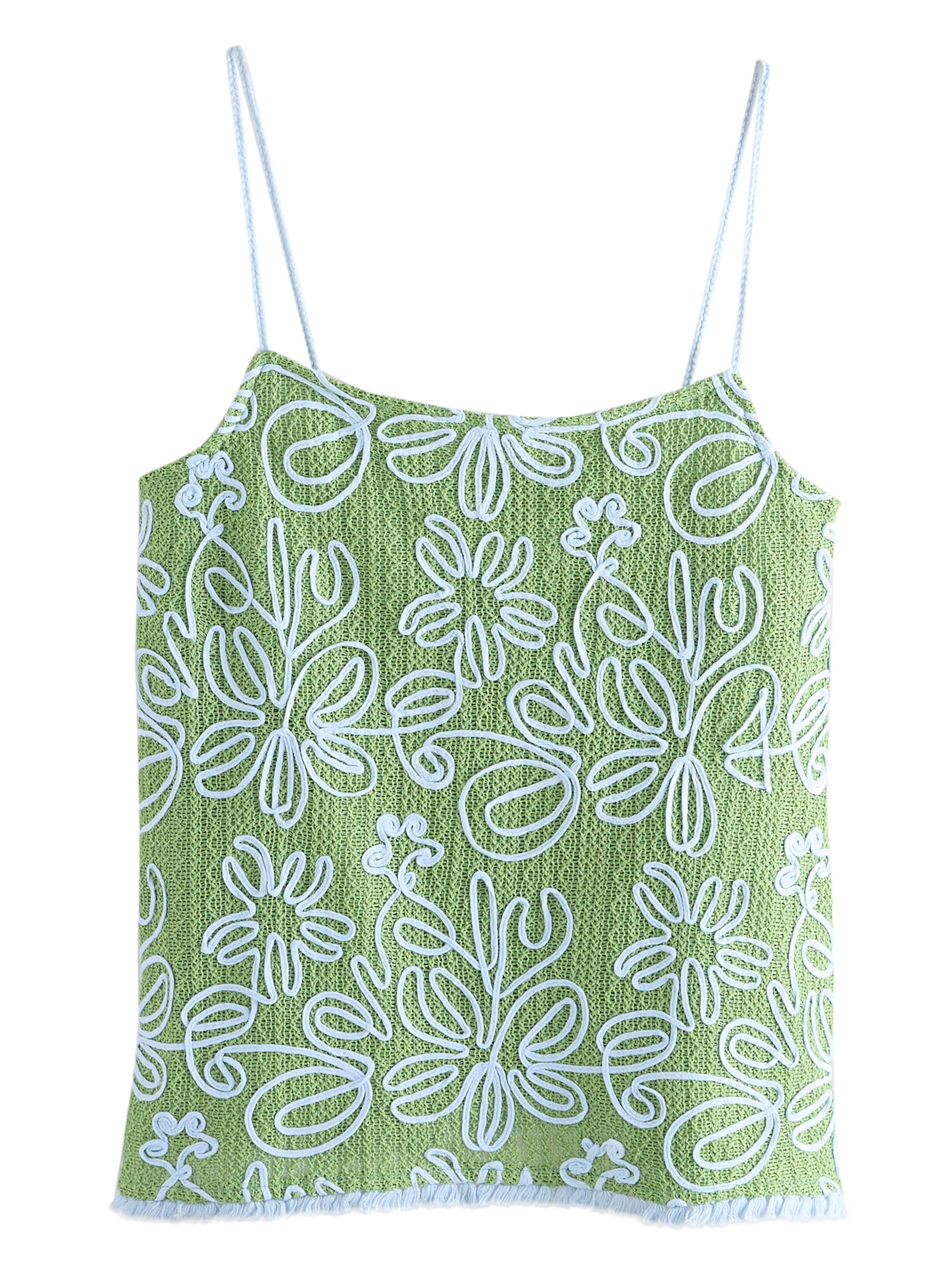 Next Knitted top in Green: front