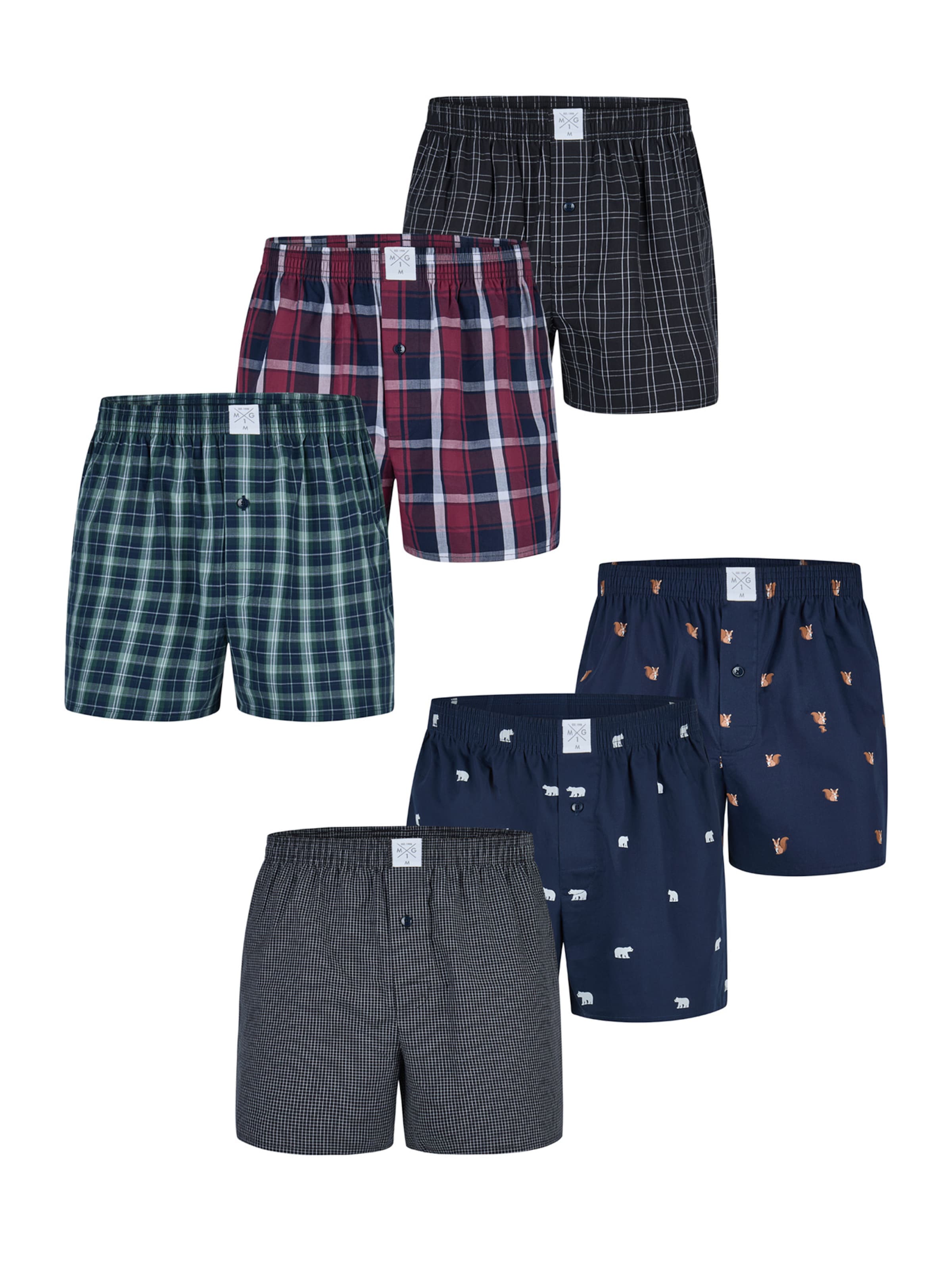 MG-1 Boxershorts ' Classics ' in Gemengde kleuren: voorkant