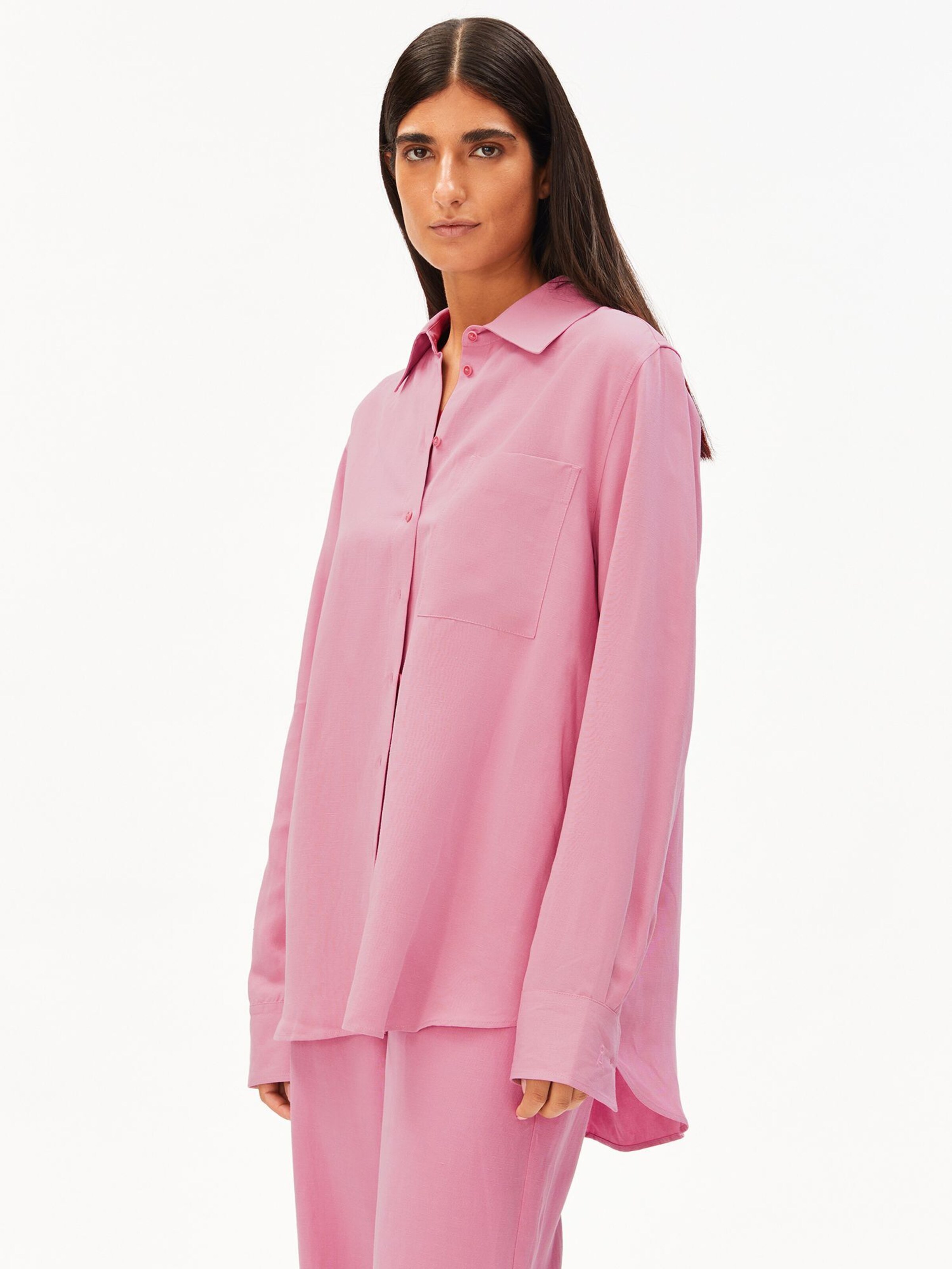 ARMEDANGELS Blouse in Roze: voorkant