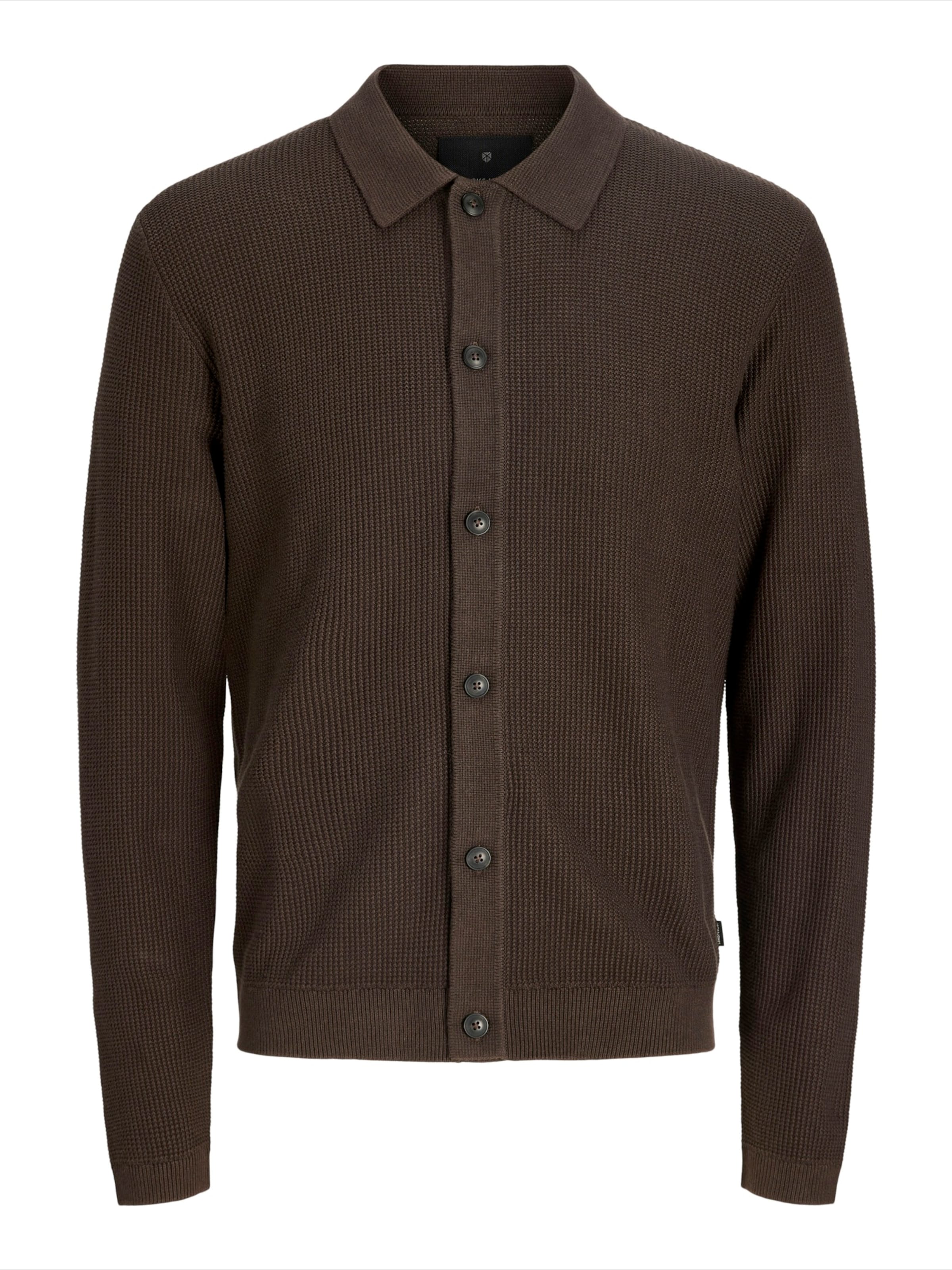 JACK & JONES Вязаная кофта 'JPRBLADEVIN' в Коричневый: спереди