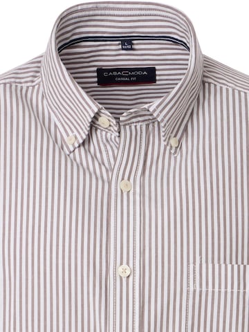 CASA MODA Regular fit Overhemd in Bruin