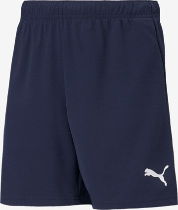 PUMA Regular Workout Pants 'TeamRise' in Blue: front