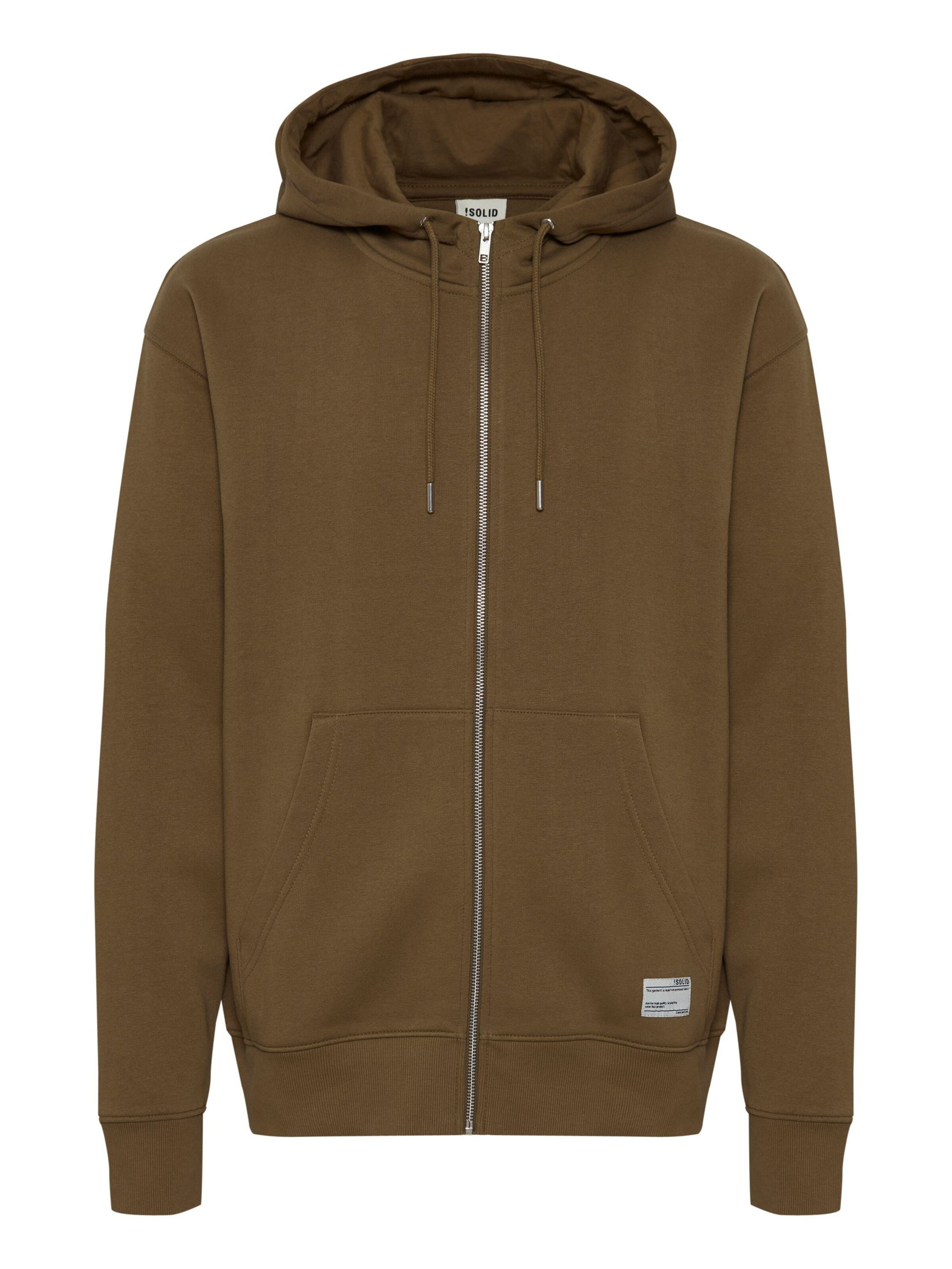 !Solid Sweat jacket 'SDLenz' in Brown: front