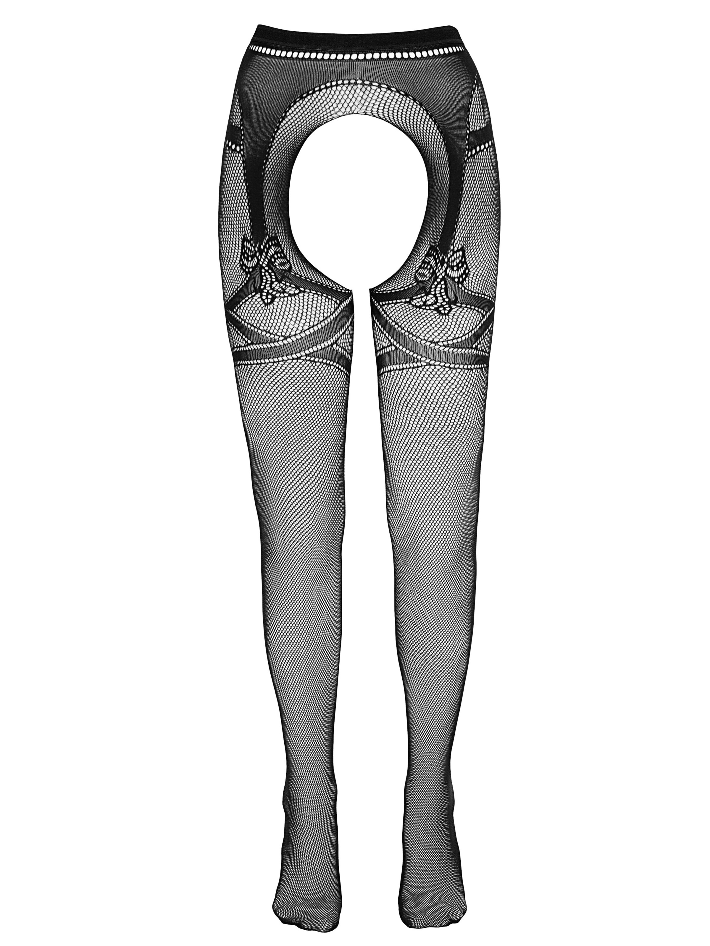 Cottelli Legware Strümpfe mit Halterung‌‌‌‌‌‌‌‌‌ in Schwarz: Vorderseite