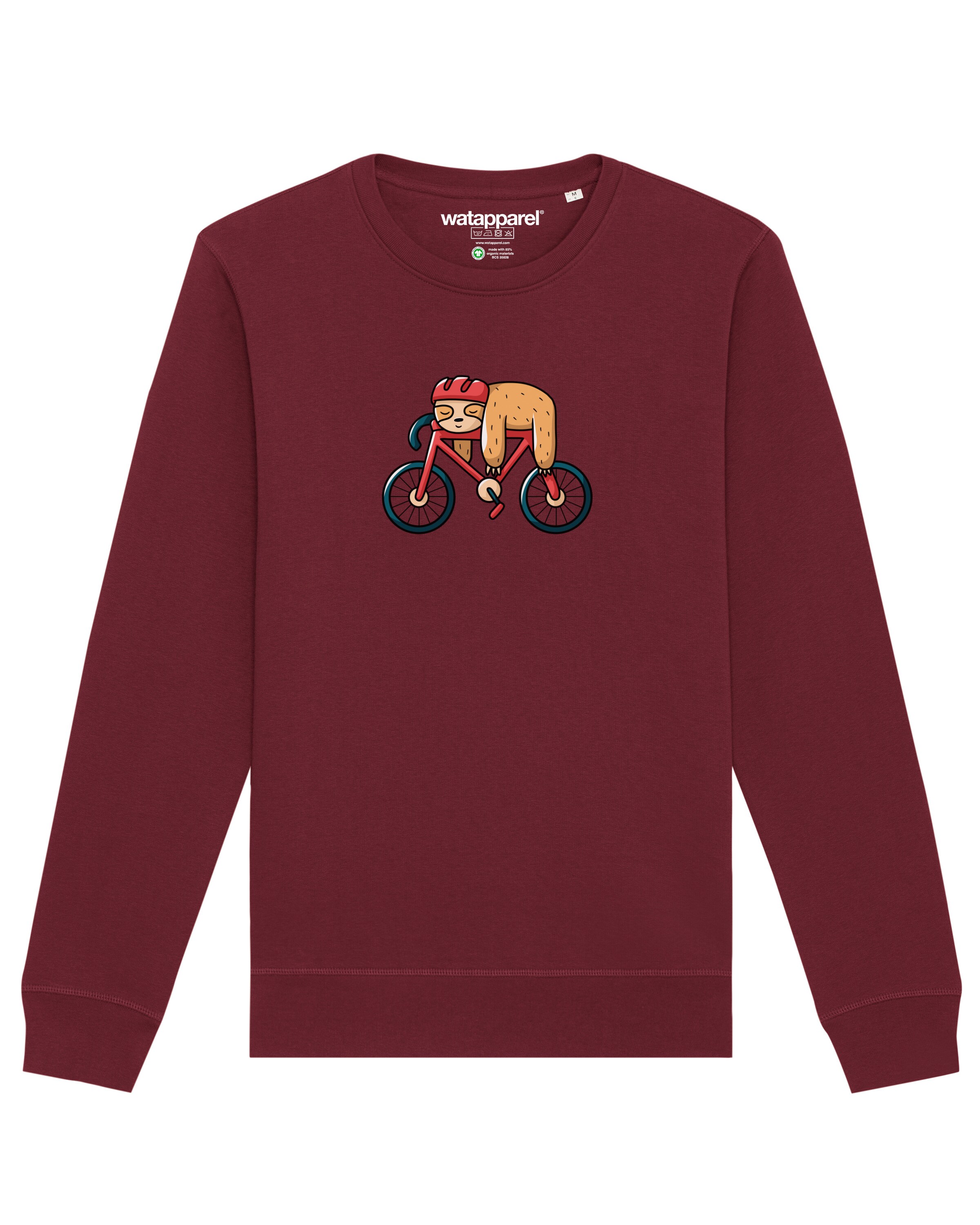 Sweat-shirt ' Sloth ' Watapparel en rouge : devant