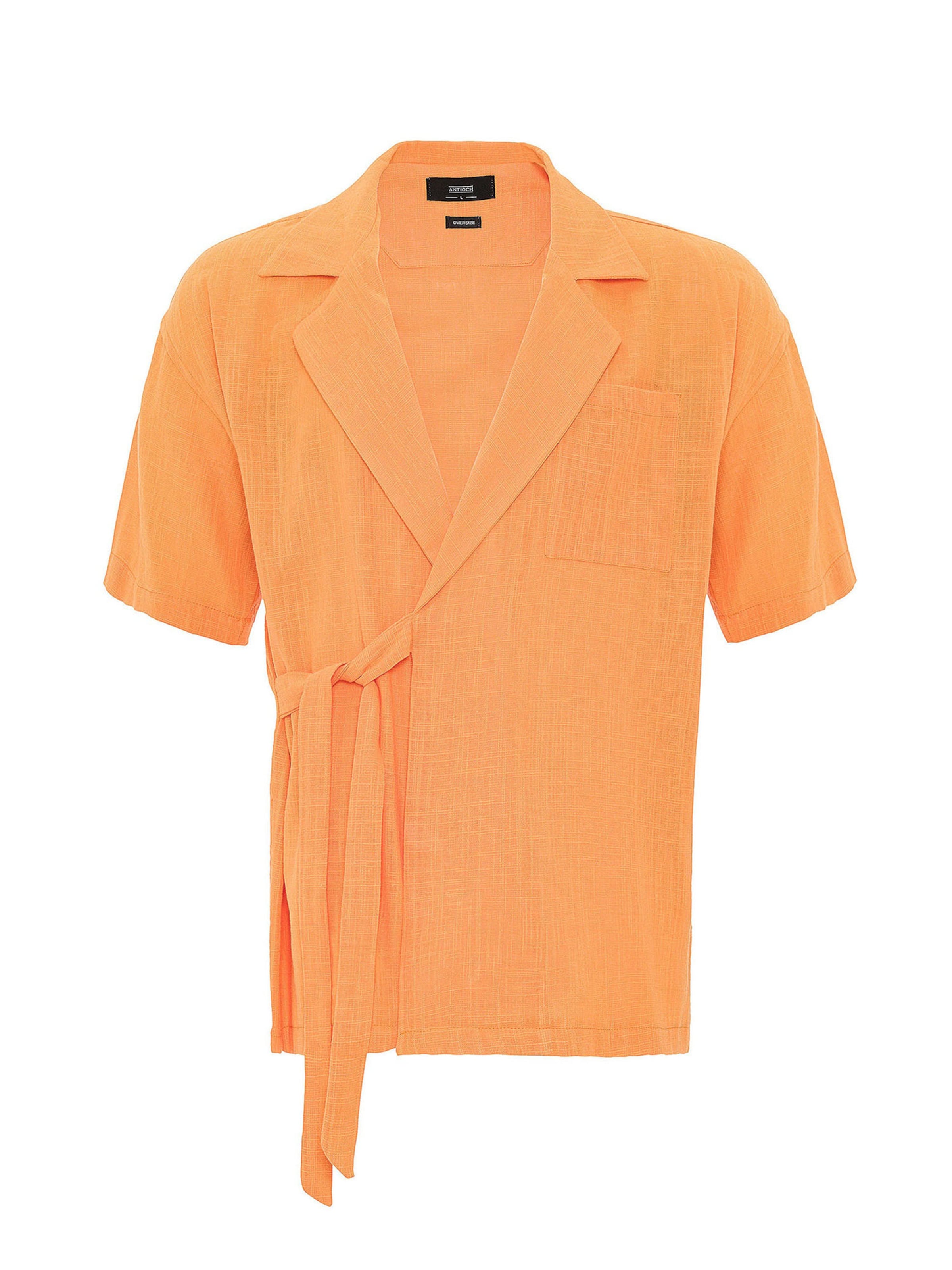Coupe regular Chemise Antioch en orange : devant