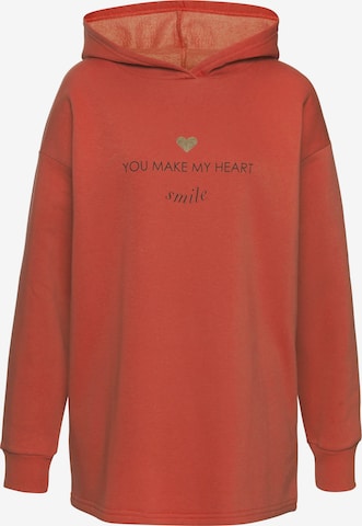LASCANA Sweatshirt i röd: framsida