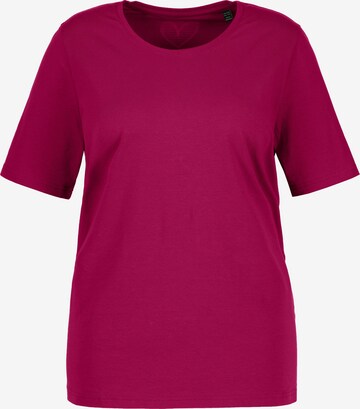 T-shirt Ulla Popken en rose : devant