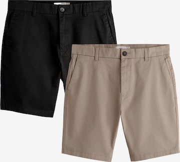 Coupe slim Pantalon chino Next en marron : devant