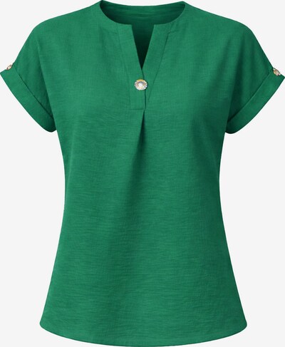 REGINA FASHION Blūze 'Blouse with button' pieejams S/Klasisks piegriezums, krāsa - tumši zaļš, Preces skats