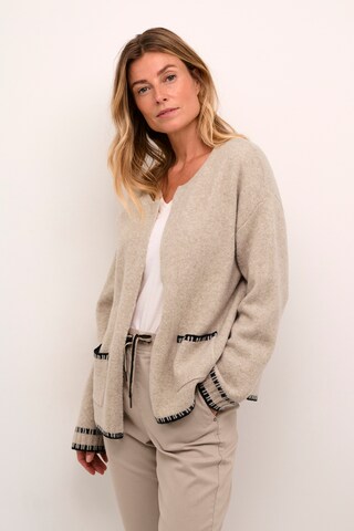 Cream Gebreid vest 'Onie' in Grijs
