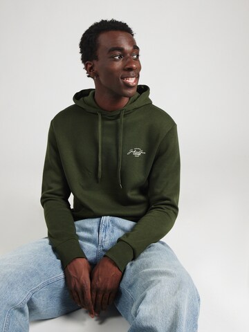 JACK & JONES Mikina 'JWHFERRIS' – zelená: přední strana