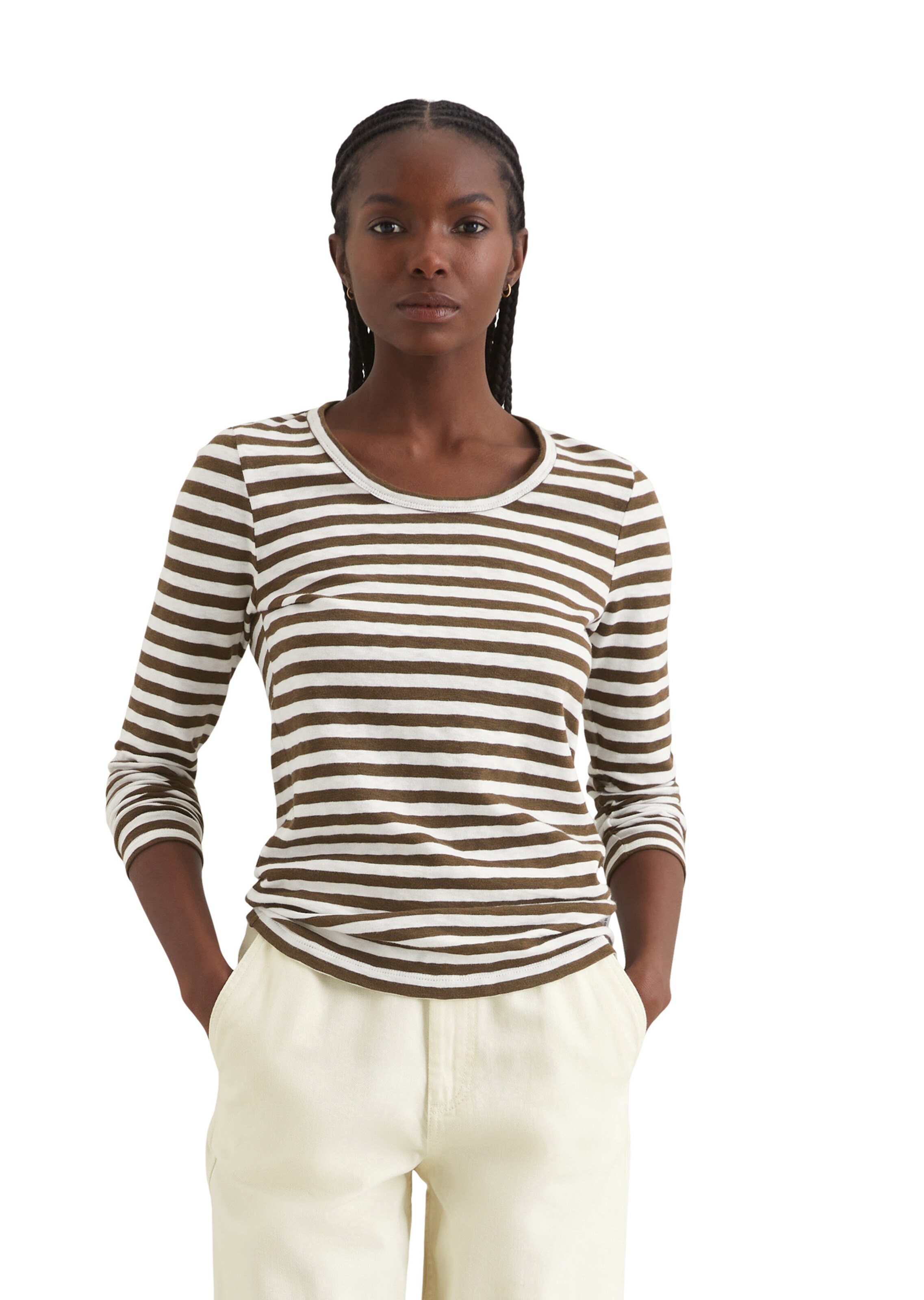 Marc O'Polo DENIM Tričko - Hnedá: predná strana