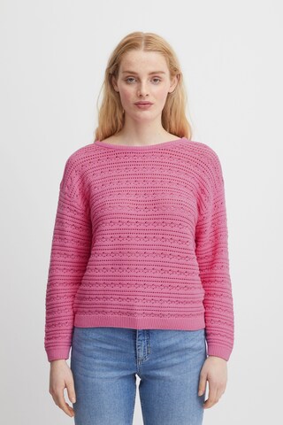 ICHI Sweater 'MARION' in Pink: front