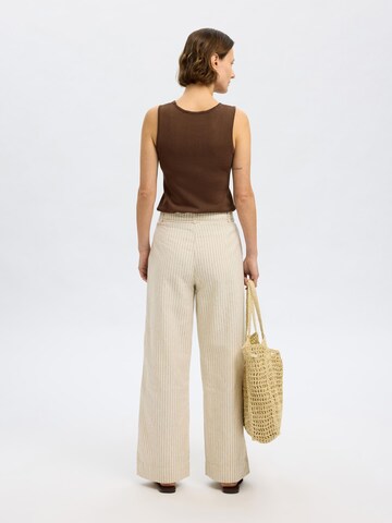SELECTED FEMME Sticktop 'SLFMoon' i brun
