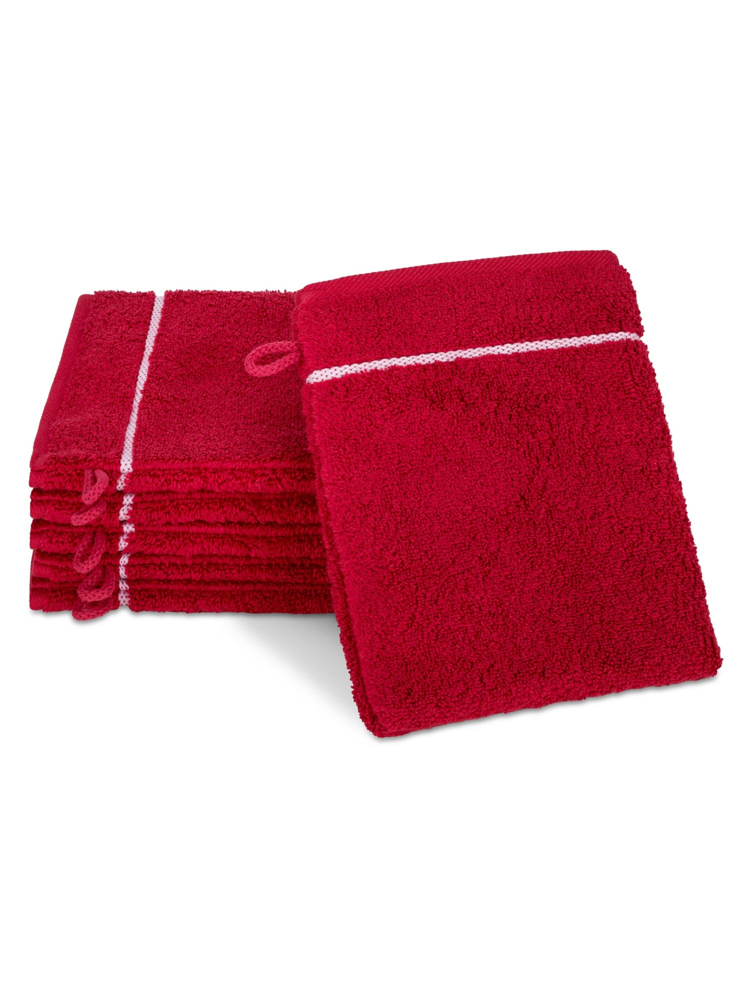 ROSS Handtuch 'Sensual Skin Karo'‌ in Rot: Vorderseite